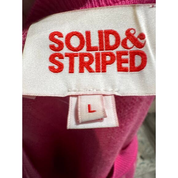 Solid & Striped The Peyton Orchid Pink Sweater Large - Picture 3 of 4